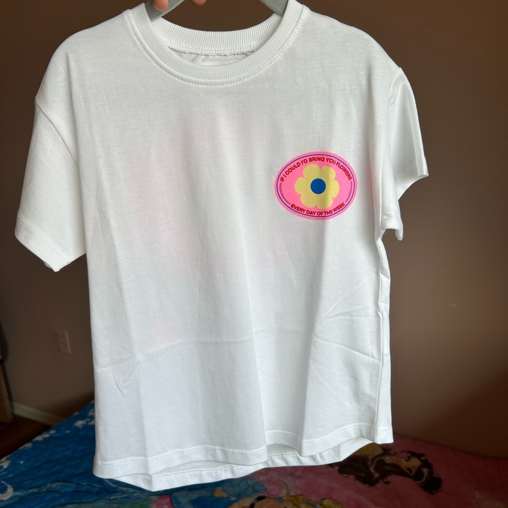Zara Kids White Tee with Vibrant Patch